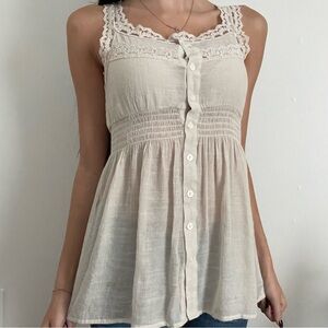 Body Central Cream Lace Top